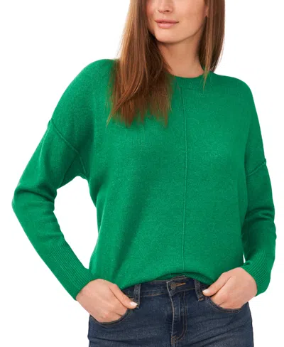 Vince Camuto Tipped Crewneck Sweater In Green