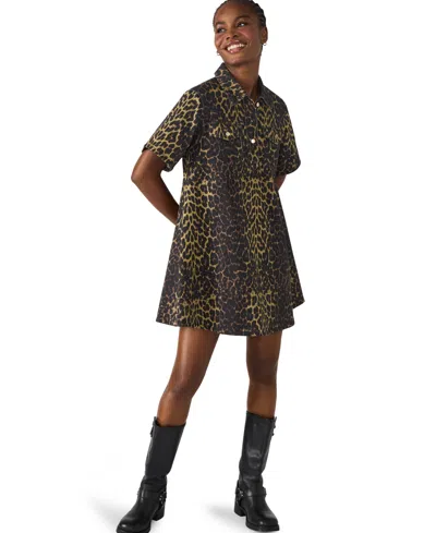 Steve Madden Women's Freddy Short Sleeve Dress In Multi