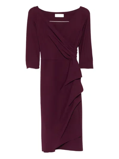 Chiara Boni La Petite Robe Florien Ruffled Wrap Dress In Red