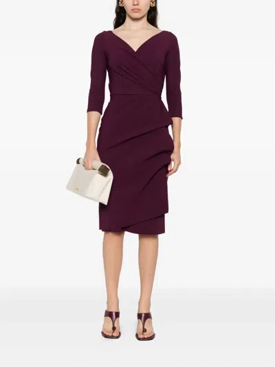 Chiara Boni La Petite Robe Florien Ruffled Wrap Dress In Red