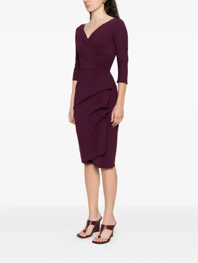 Chiara Boni La Petite Robe Florien Ruffled Wrap Dress In Red