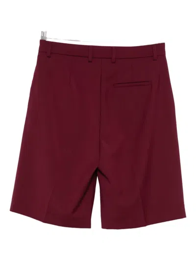 Manuel Ritz Pleat-detailing Bermuda Shorts In Red