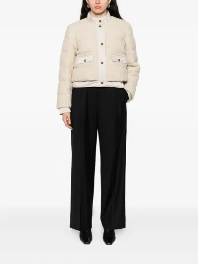 Moncler Button-down Bomber Jacket In Neutral
