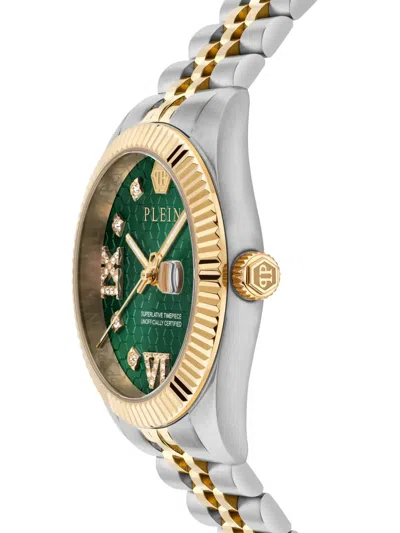 Philipp Plein Date Superlative Crystal Watch In Metallic