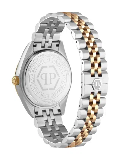 Philipp Plein Date Superlative Crystal Watch In Metallic