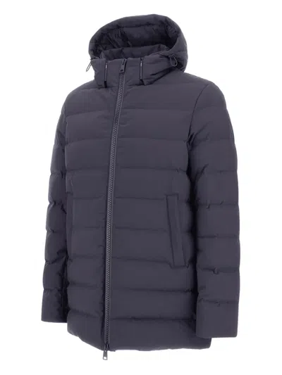 Herno Jacket In 2-layer Windstopper In Blue