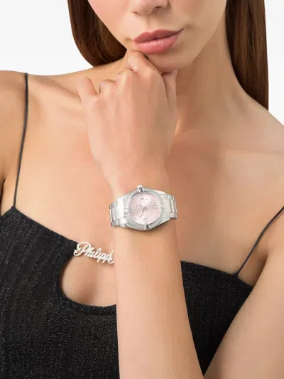 Philipp Plein Plein Icon Chain Crystal Watch In Metallic