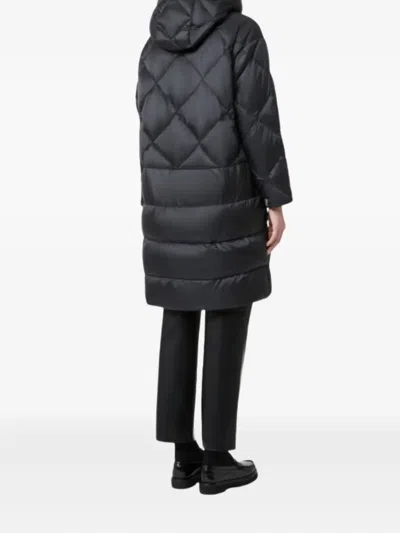 Max Mara Down Jacket In Iridescent Water-repellent Fabric In Black