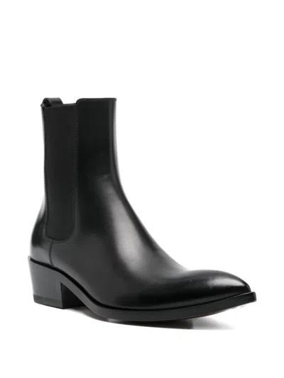 Tom Ford Pointed-toe Chelsea Boots In Black