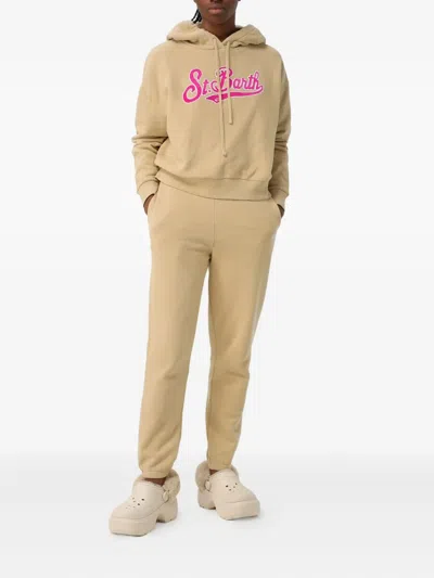 Mc2 Saint Barth Logo-embroidered Track Pants In Neutral