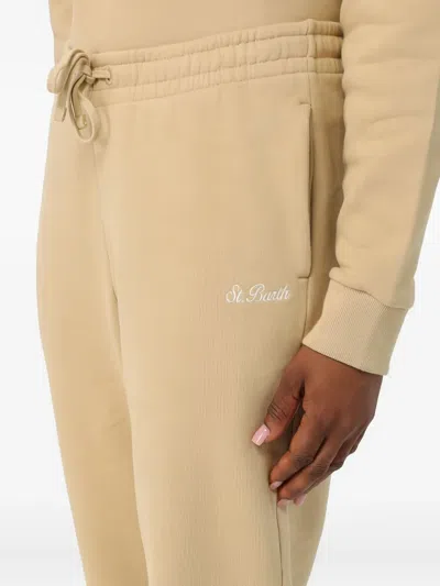 Mc2 Saint Barth Logo-embroidered Track Pants In Neutral