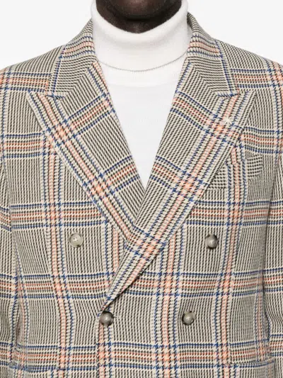 Manuel Ritz Double-breasted Blazer In Neutral