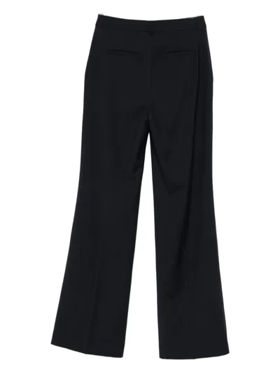 Manuel Ritz Flared Wool Trousers In Blue