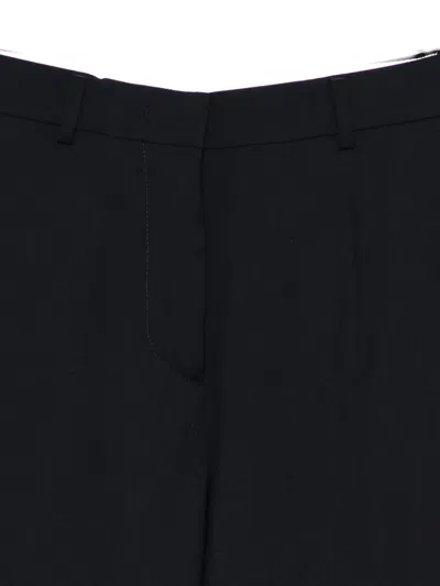 Manuel Ritz Flared Wool Trousers In Blue