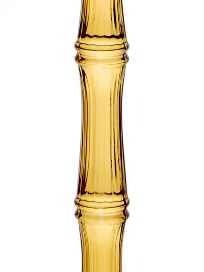 La Doublej Bamboo Set Of Two Crystal Glass Martini Glasses In Yellow
