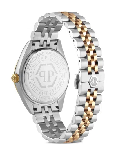 Philipp Plein Date Superlative Crystal Watch In Metallic