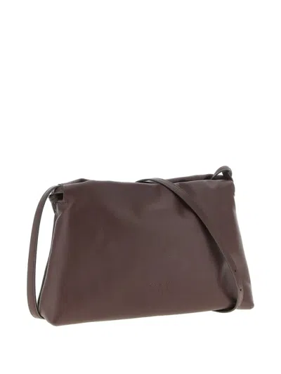 Pinko Mini Leather Clutch In Red