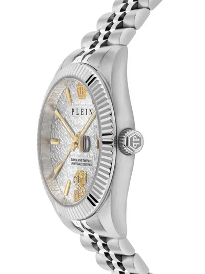 Philipp Plein Date Superlative Crystal Watch In Silver
