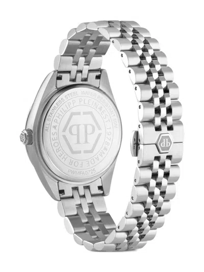 Philipp Plein Date Superlative Crystal Watch In Silver