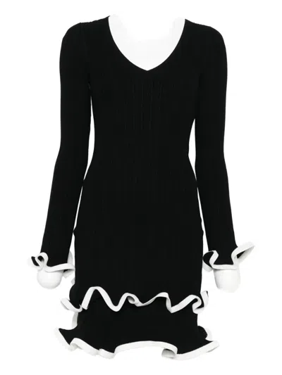 Simkhai Avalon Ruffled Mini Dress In Black