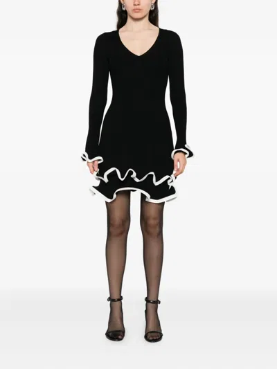 Simkhai Avalon Ruffled Mini Dress In Black