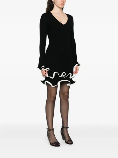 Simkhai Avalon Ruffled Mini Dress In Black