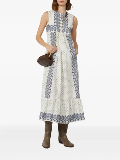 Weekend Max Mara Manila Paisley-print Tiered Midi Dress In Multi