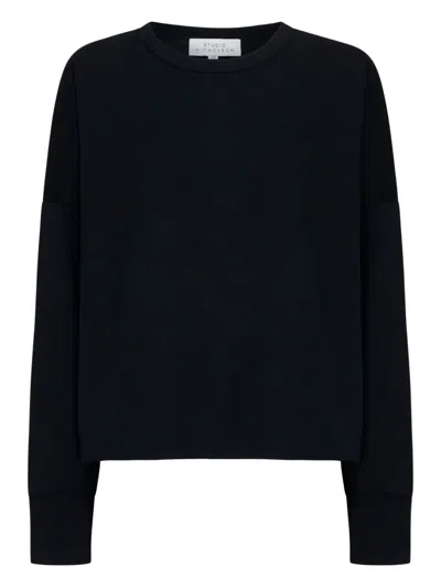 Studio Nicholson Women's Crew Neck Long Sleeve T-shirt In Black