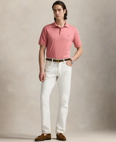 Polo Ralph Lauren Player Logo Slim Fit Pique Polo In Pink