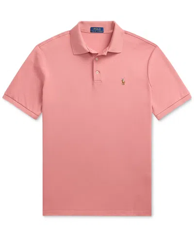 Polo Ralph Lauren Player Logo Slim Fit Pique Polo In Pink