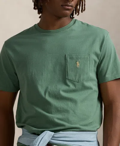 Polo Ralph Lauren Men's Classic Fit Crew Neck Pocket T-shirt In Green