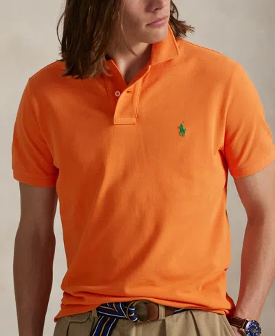Polo Ralph Lauren T-shirt Collared Short Sleeves In Orange