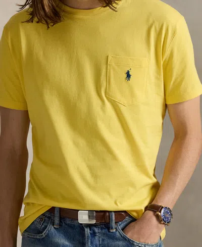 Polo Ralph Lauren Men's Classic-fit Jersey Pocket T-shirt In Yellow