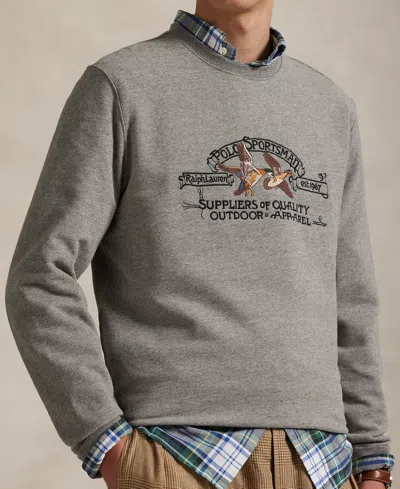 Polo Ralph Lauren Men's Polo Sportsman Fleece Sweatshirt In Gray