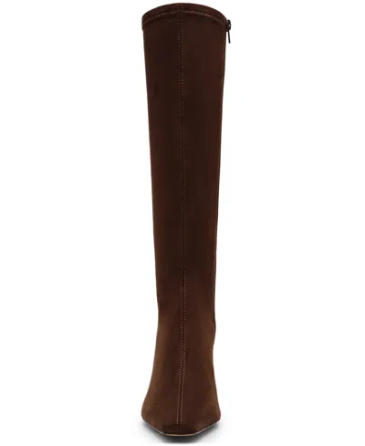 Steve Madden Women's Flute Wide-calf Knee-high Dress Boots In Brown