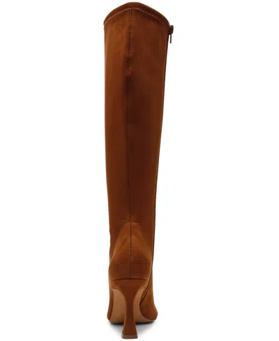 Steve Madden Womens Flute Knee High Dress Boots Regular Wide Calf In Brown