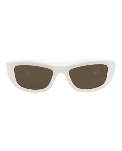 Pre-owned Bottega Veneta Squareframe Injection Sunglasses In Ivory Ivory Brown (bv1326s/30015719/004)