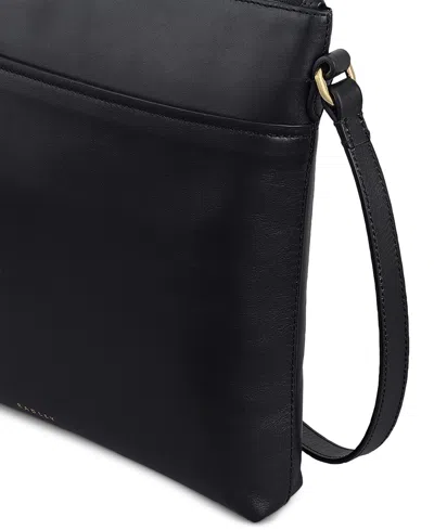 Radley London Pockets Small Leather Zip Top Crossbody Bag In Black