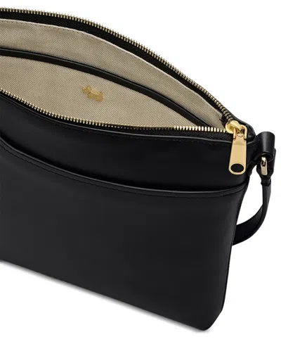Radley London Pockets Small Leather Zip Top Crossbody Bag In Black