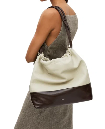 Radley London The Portobello Large Leather Drawstring Shoulder Bag In Neutral