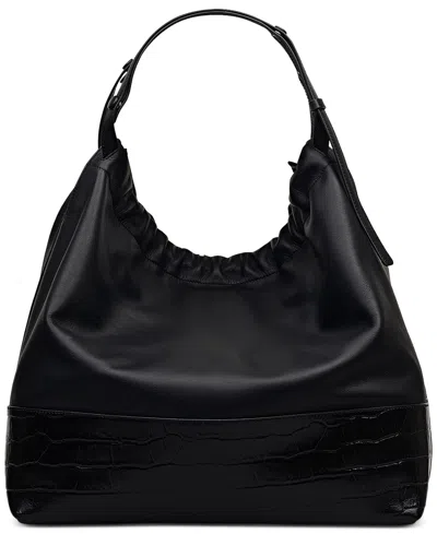 Radley London The Portobello Large Leather Drawstring Shoulder Bag In Black