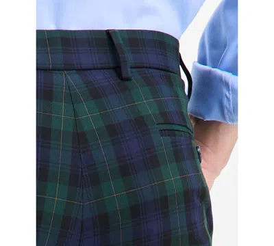 Tommy Hilfiger Men's Tartan Modern-fit Dress Pants In Blue