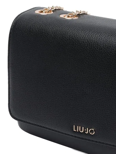 Liu •jo Adjustable Chain Strap Shoulder Bag In Black