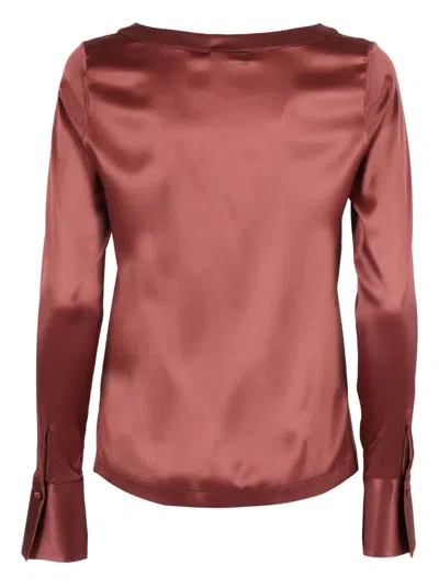 Mazzarelli Silk Shirt Mod. Angie B In Red