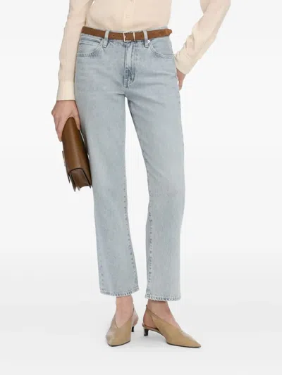 Frame Mid-rise Straight-leg Jeans In Blue
