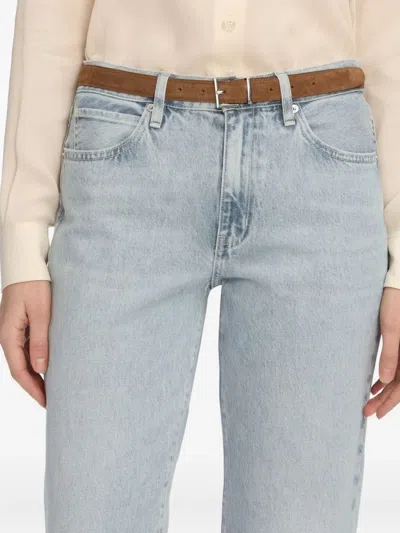 Frame Mid-rise Straight-leg Jeans In Blue