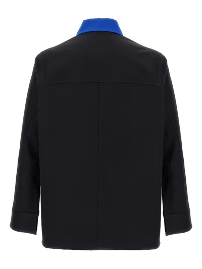 Givenchy Logo-embroidered Jacket In Blue