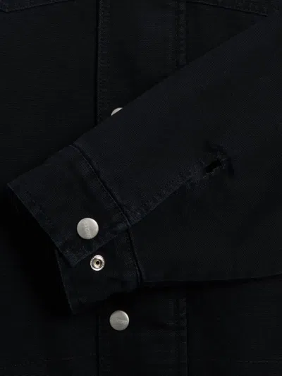 Carhartt Buttoned Pocket Coat In Black