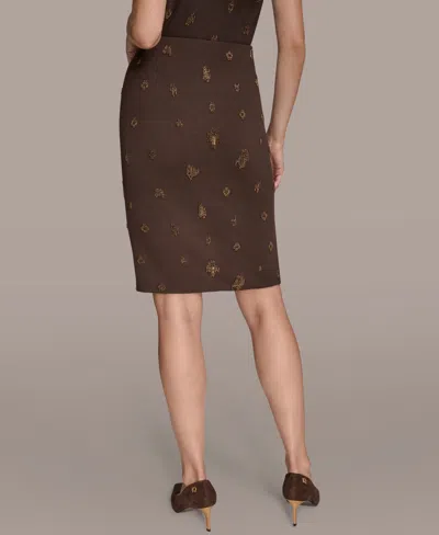 Donna Karan Women's Embroidered Ruched Skirt