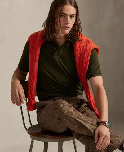 Polo Ralph Lauren Cotton Mesh Classic Fit Polo Shirt In Green